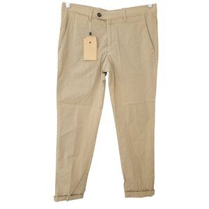 B Settecento Chino Pants Mens Size 33 Beige B700 Gentlemens Choice NWT